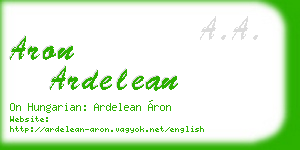 aron ardelean business card