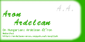 aron ardelean business card